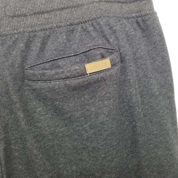 Orvis Luxe Fleece Jogger Pants Large Charcoal Gray Lounge Pant - Picture 9 of 12